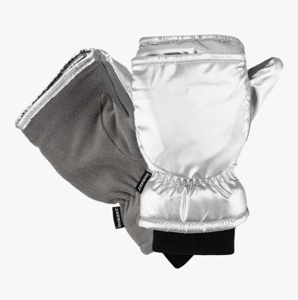 isotoner womens Water Repellent Sleekheat Gloves and Flip Top Mittens - Picture 3 of 7